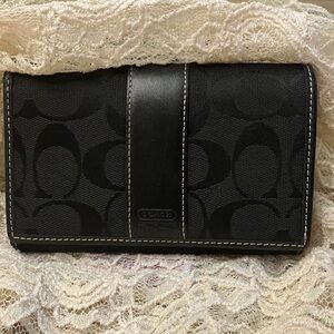 Coach Black Designer Signature Wallet
